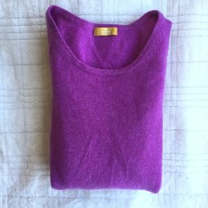 Purple J.Crew Divina 100% Cashmere Sweater